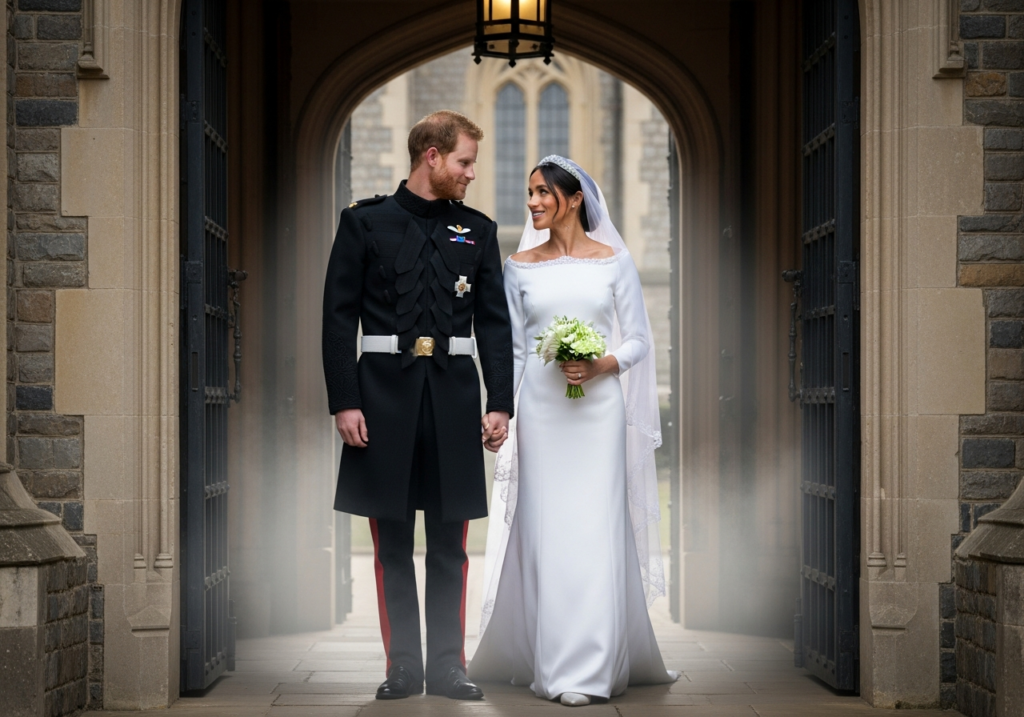 Harry Meghan wedding scene