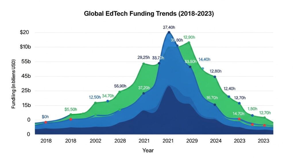 edtech funding trend over time