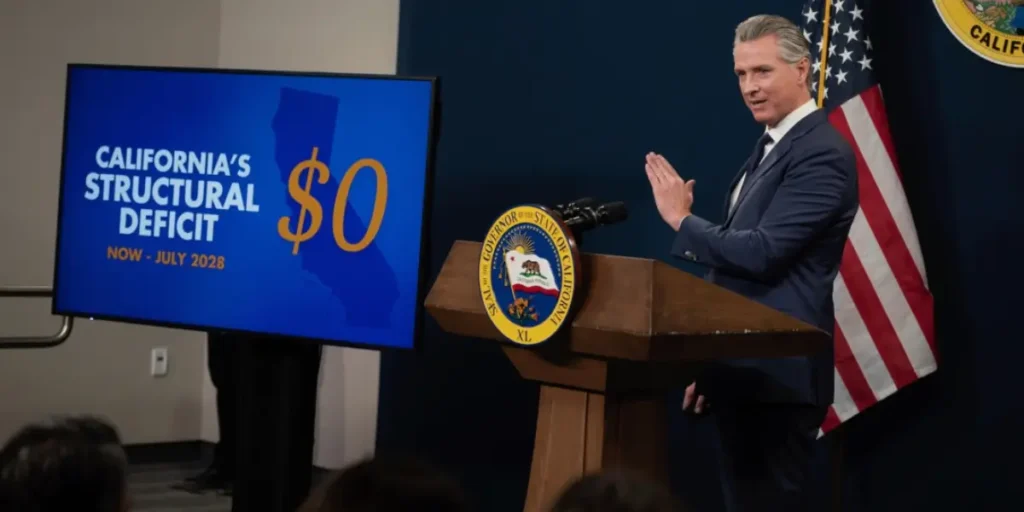 State vs national Newsom approval comparison 2026